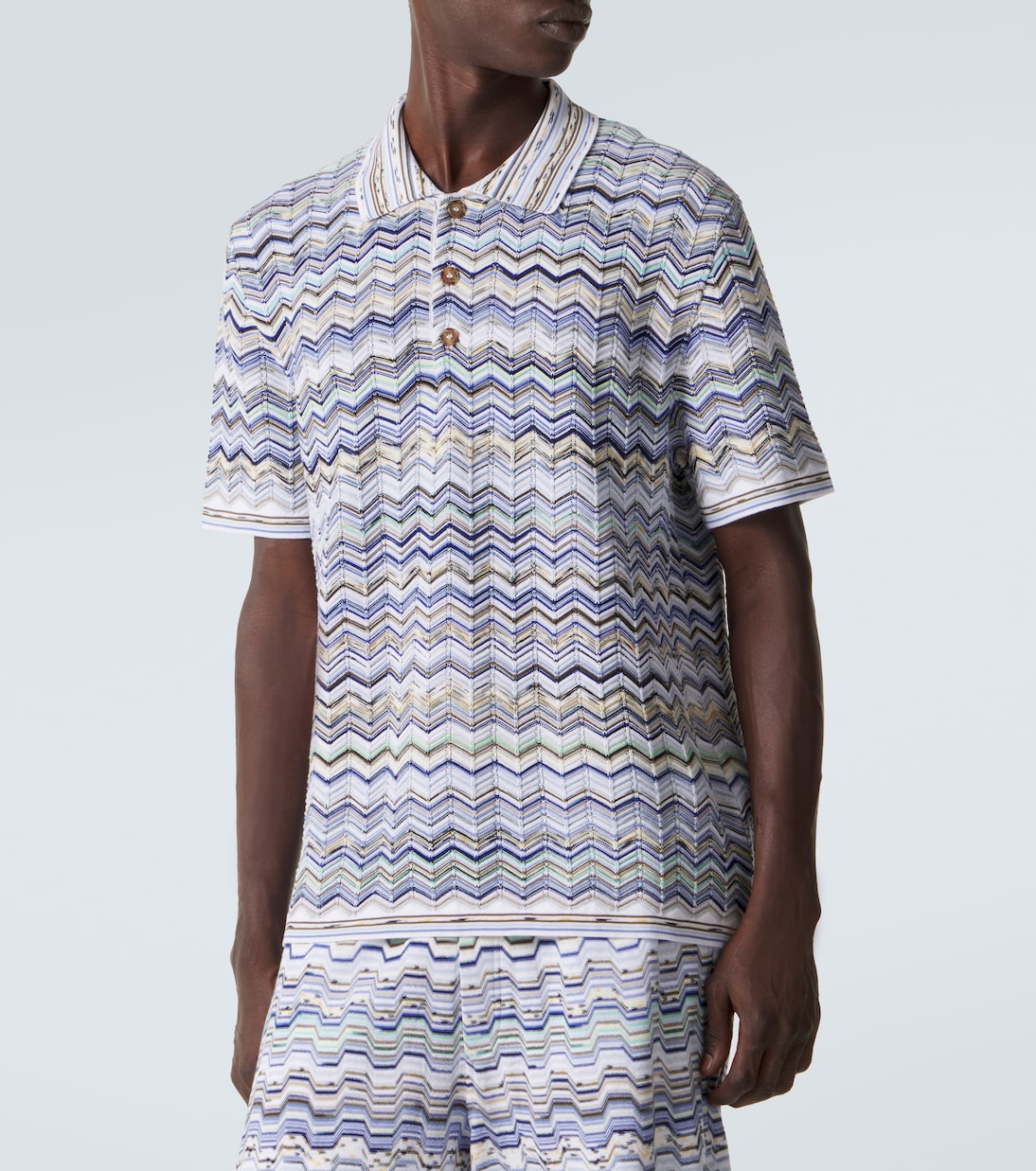 Zigzag cotton polo shirt | Missoni