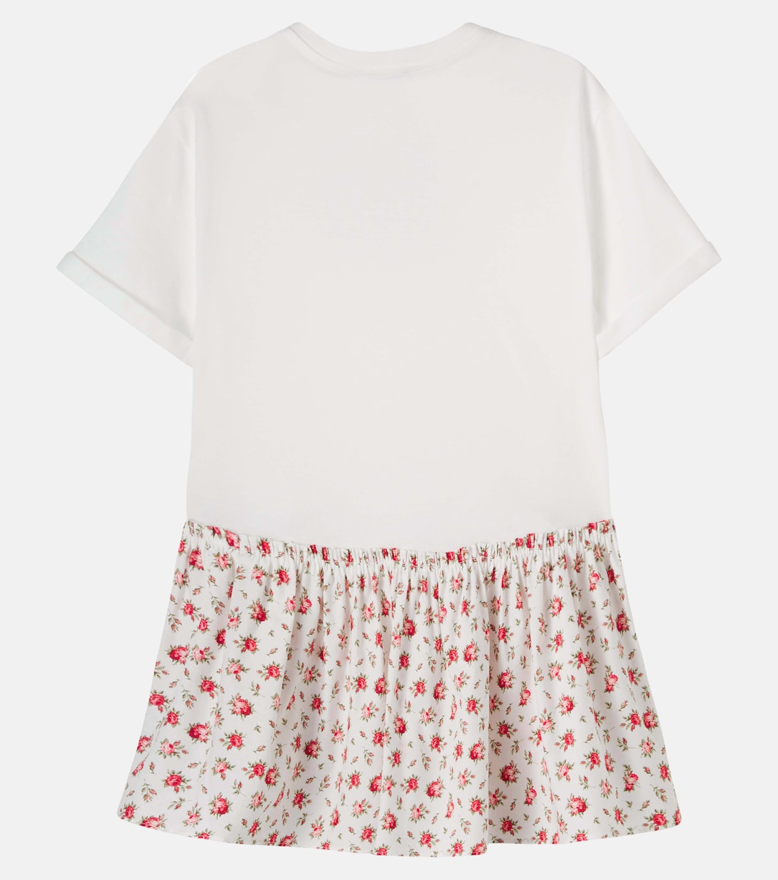 Robe DG en coton à fleurs | Dolce&Gabbana Kids