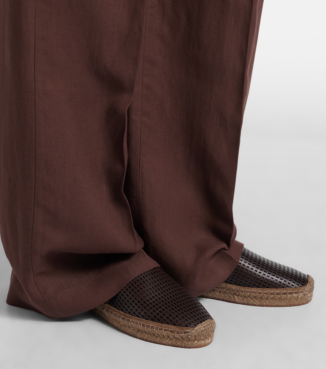 Espadrilles Monili aus Leder und Veloursleder | Brunello Cucinelli