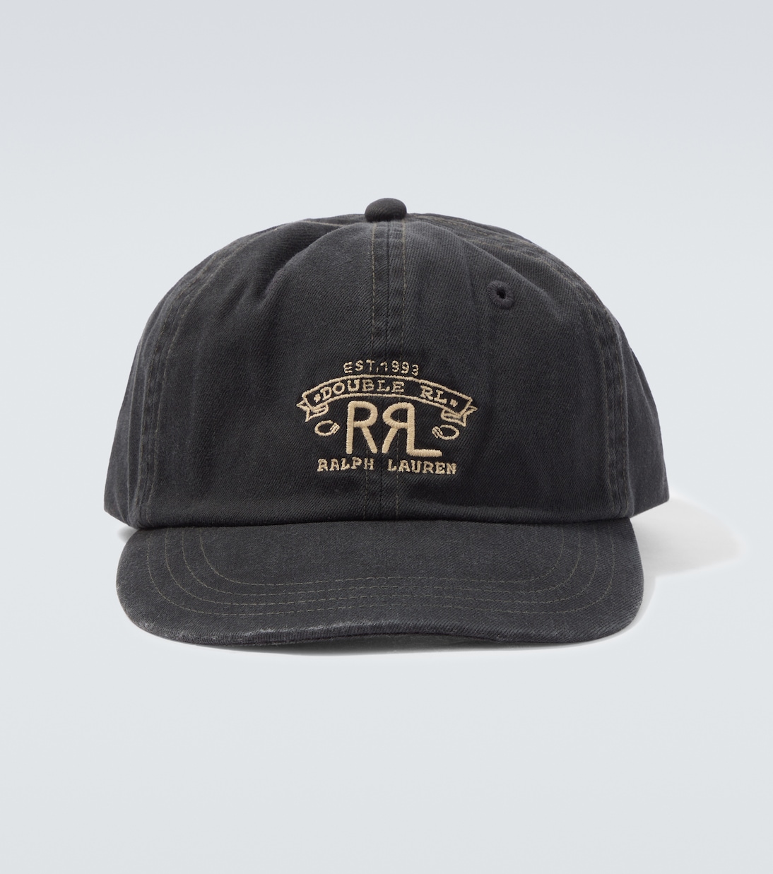 Logo leather-trimmed twill baseball cap | RRL