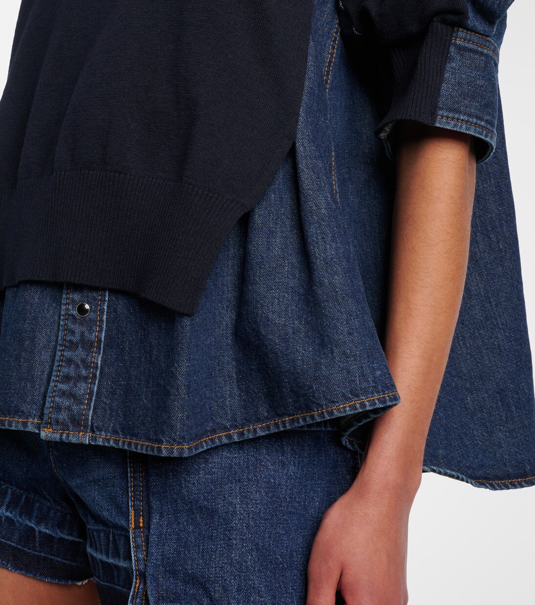Layered denim shirt | Sacai