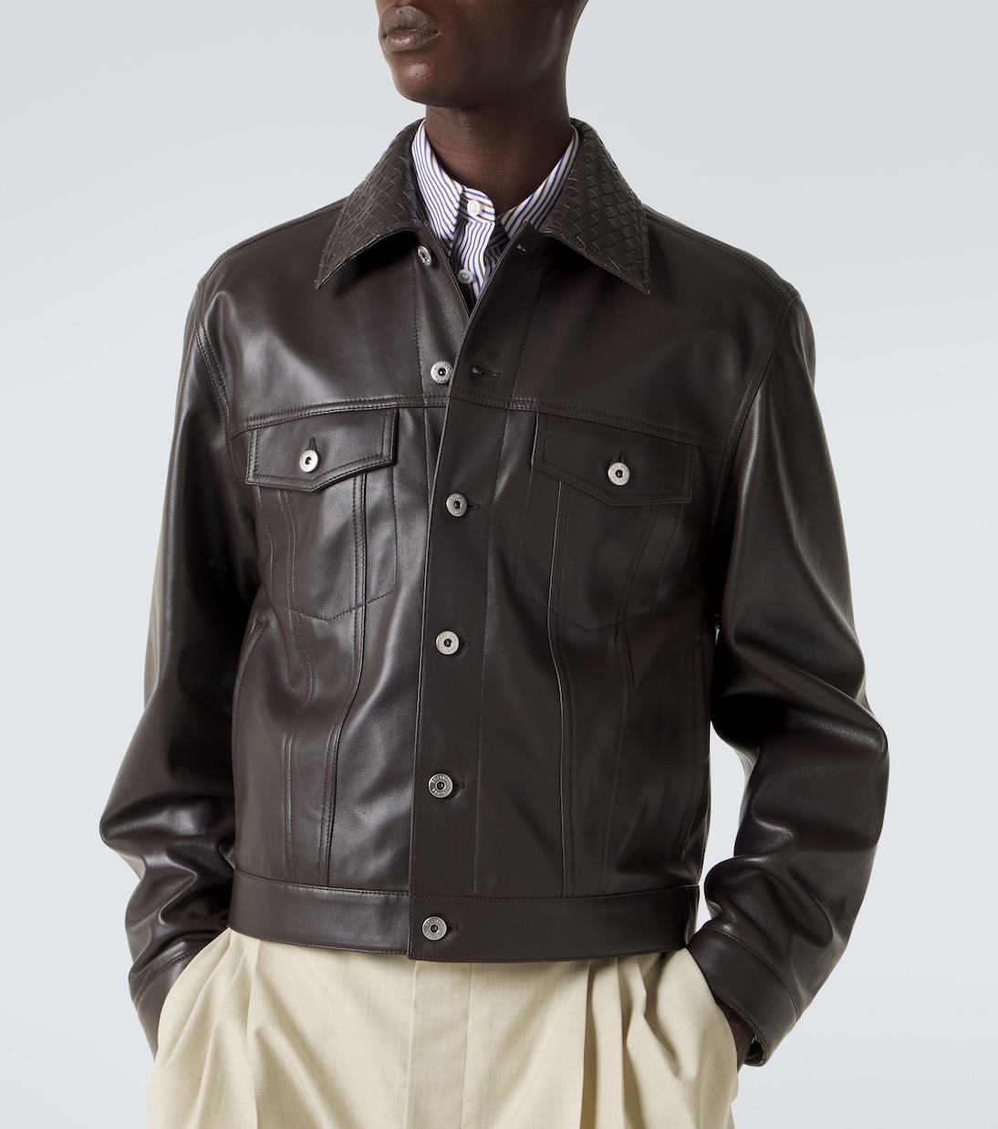 Intrecciato leather jacket | Bottega Veneta