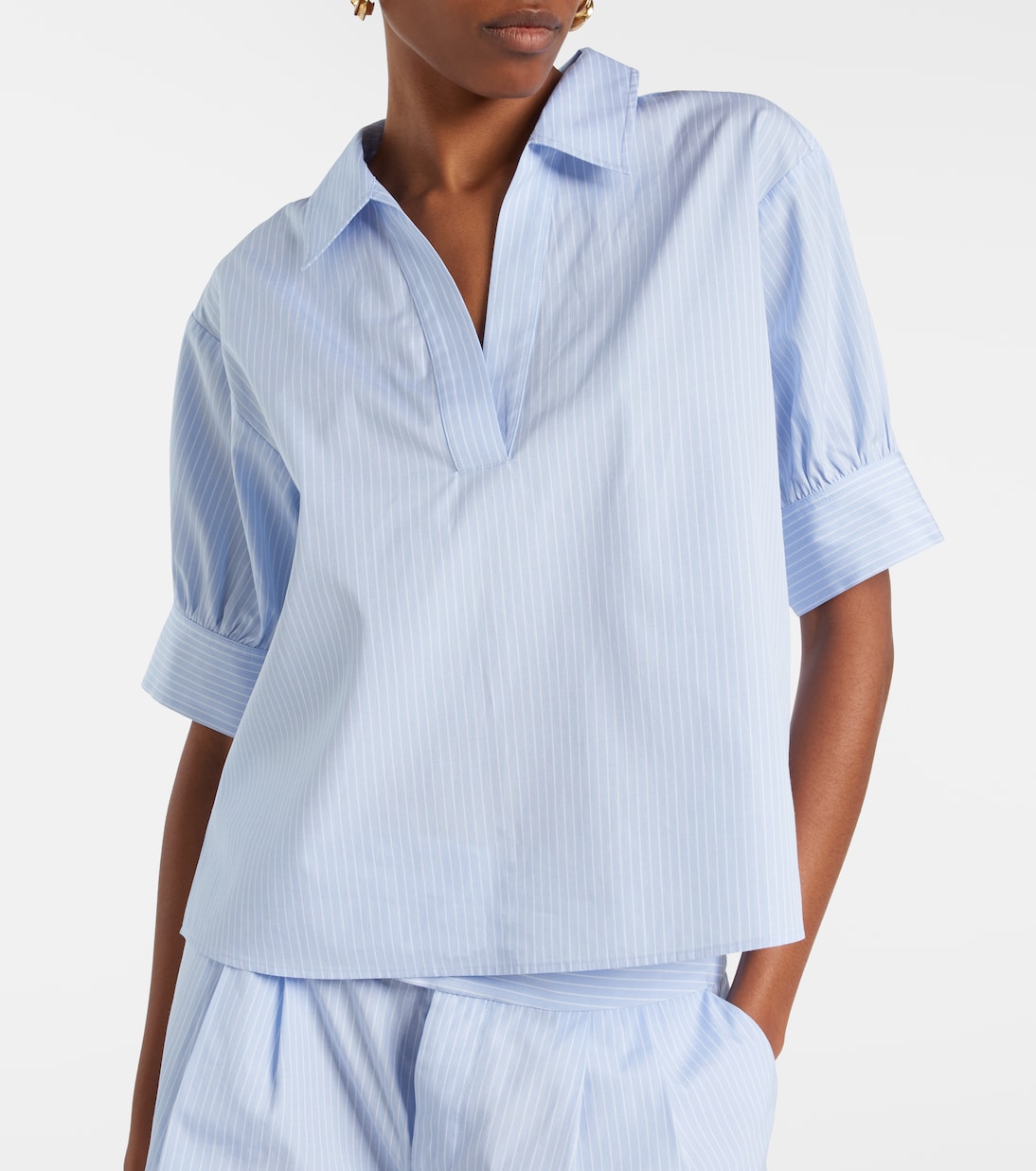 Top Popover aus Baumwollpopeline | Frame