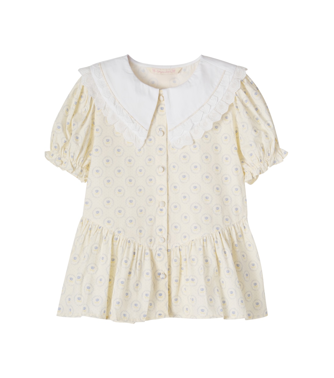 Bedruckte Bluse Cœur aus Baumwolle | Konges Sløjd