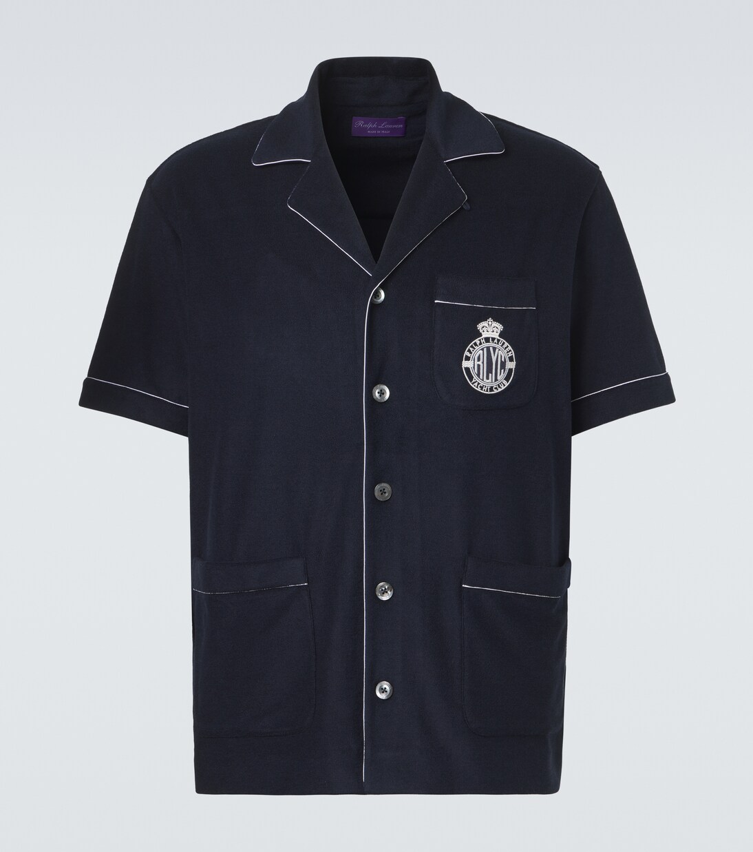 Logo cotton and silk shirt | Ralph Lauren Purple Label