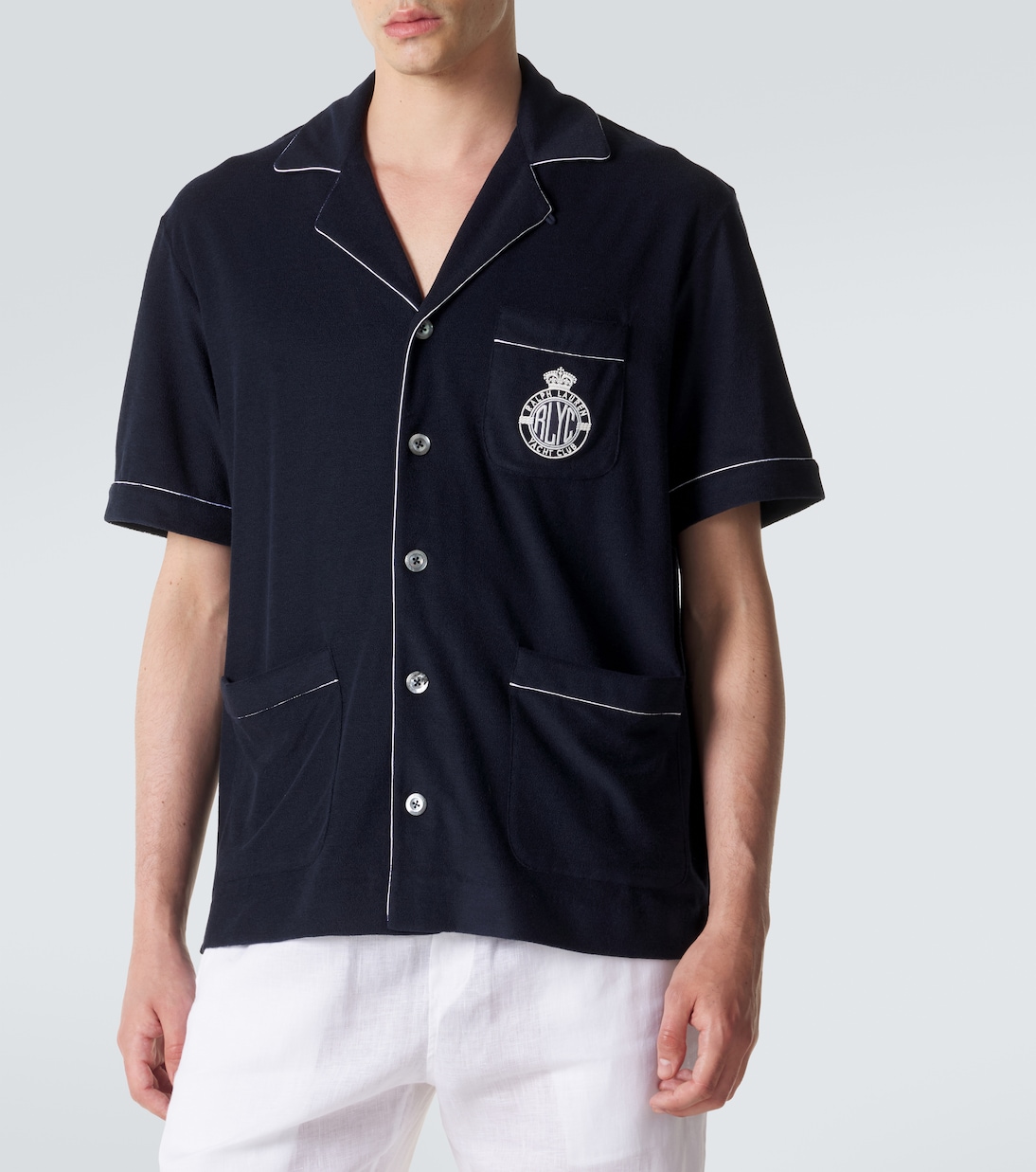 Logo cotton and silk shirt | Ralph Lauren Purple Label