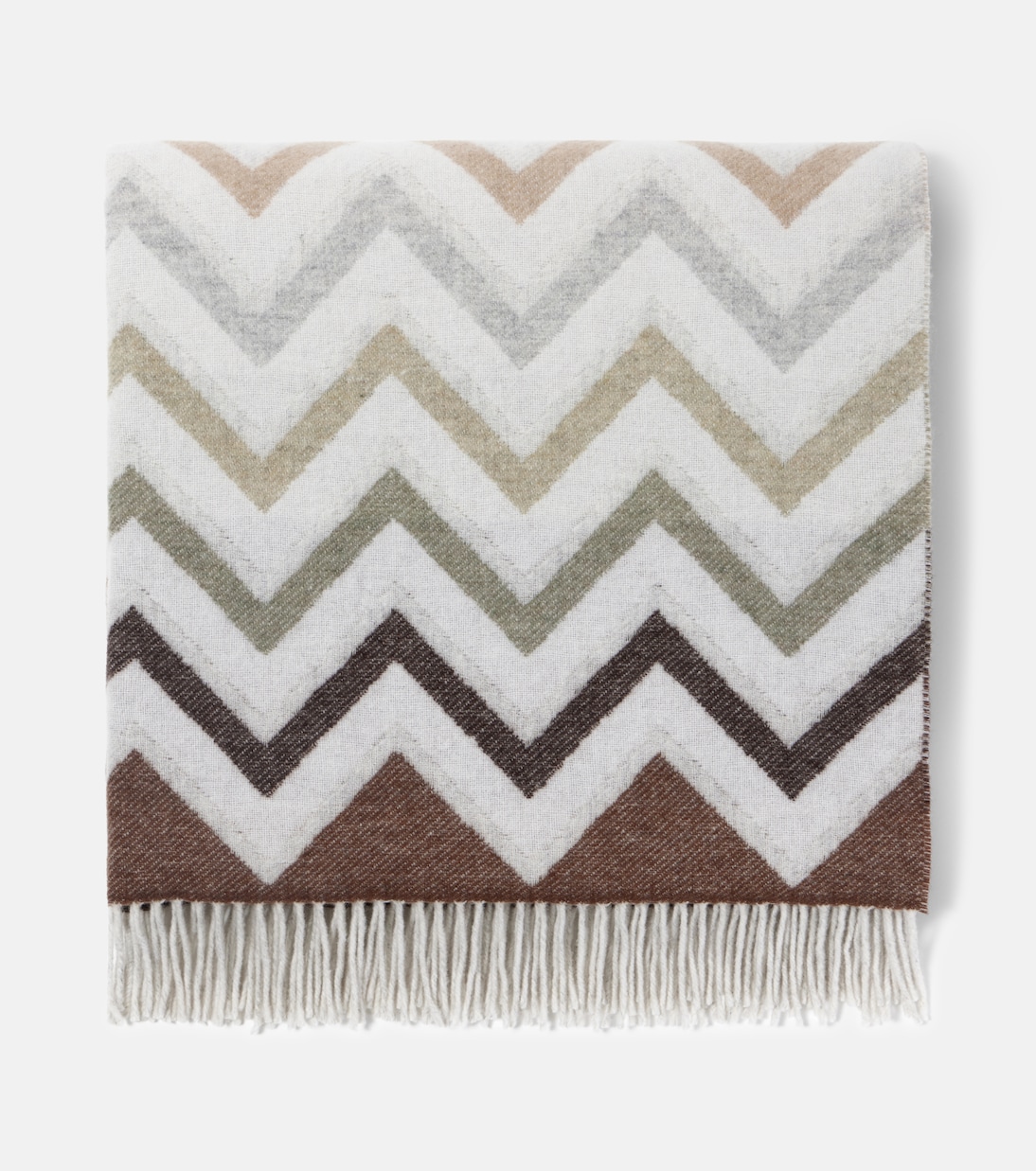 Watamu fringed wool-blend throw | Missoni