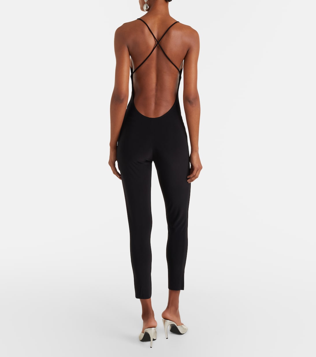 Fara open-back jersey catsuit | Norma Kamali
