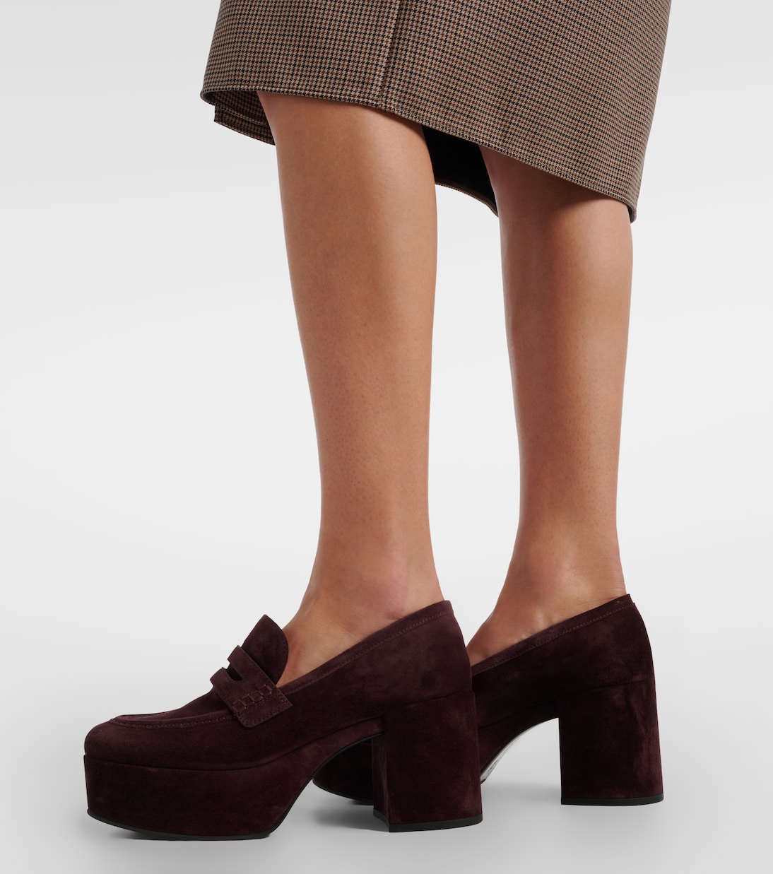 Plateau-Loafers Jenna aus Veloursleder | Gianvito Rossi