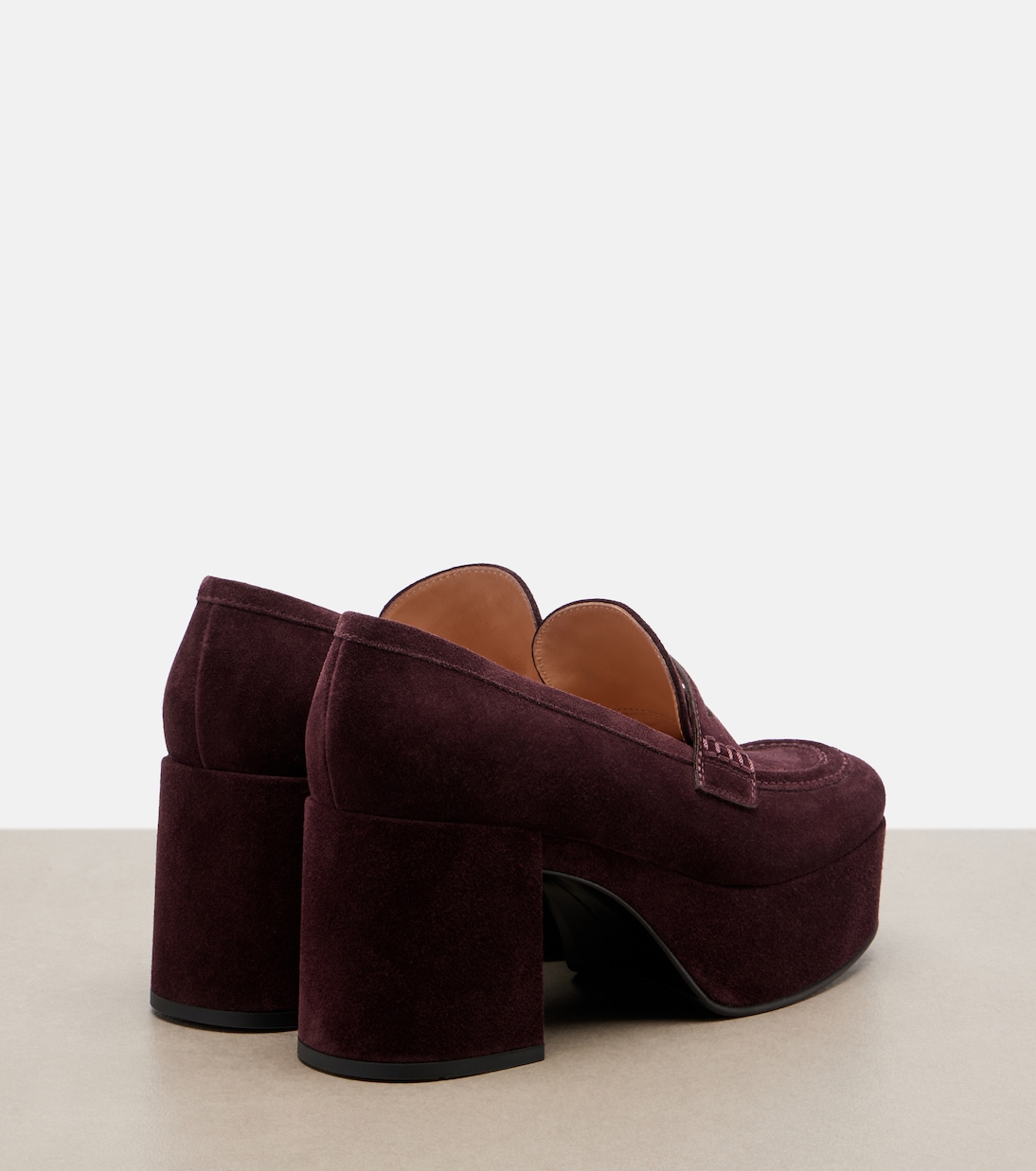 Plateau-Loafers Jenna aus Veloursleder | Gianvito Rossi