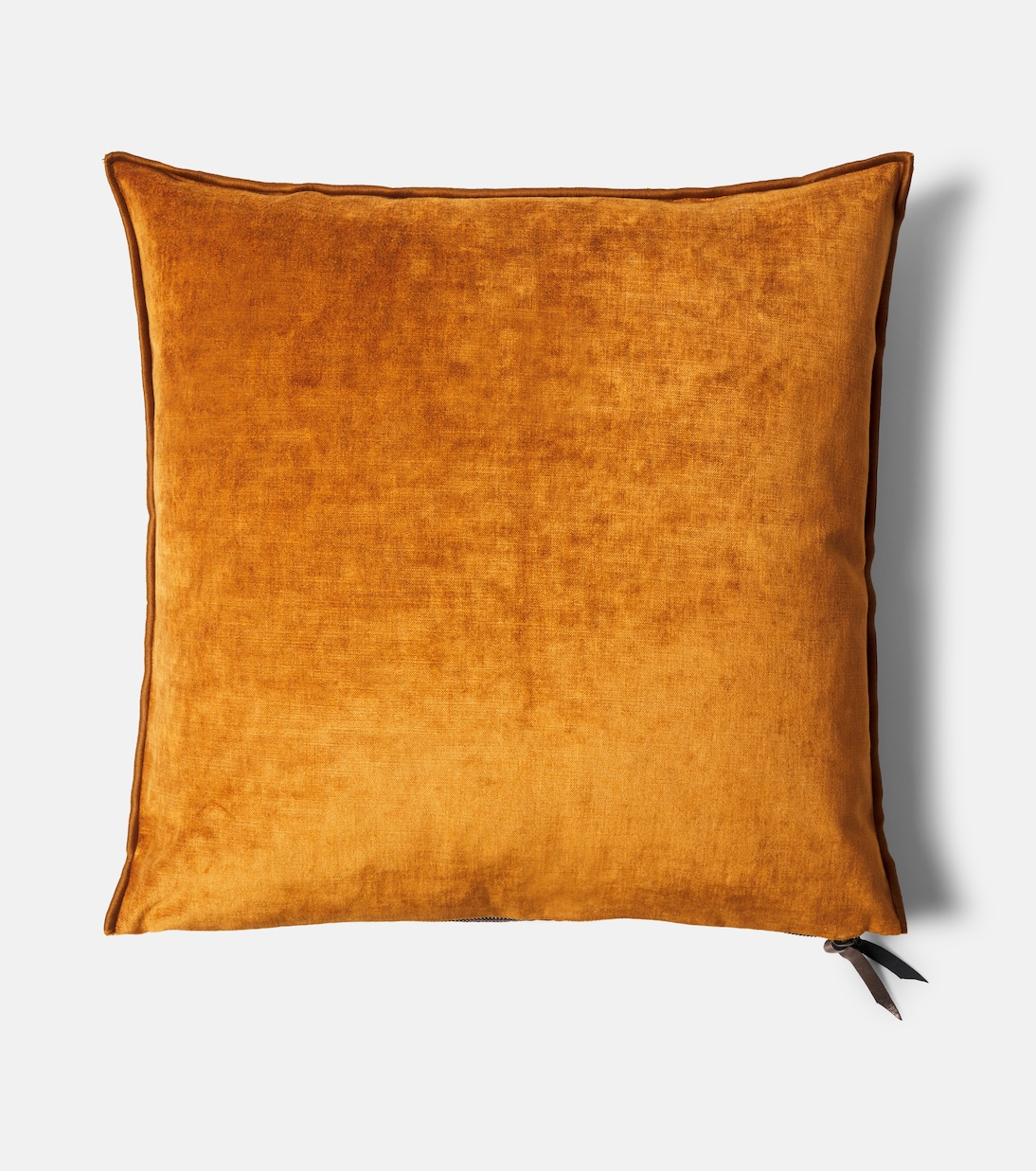 Leather-trimmed cushion | Maison de Vacances