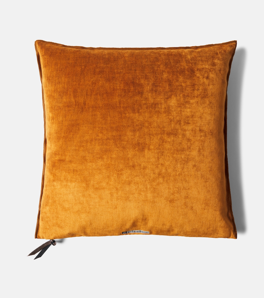 Leather-trimmed cushion | Maison de Vacances