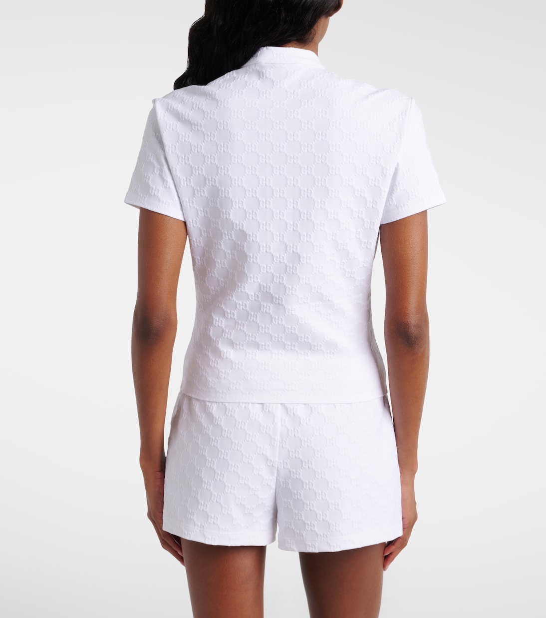 GG jersey jacquard half-zip top | Gucci