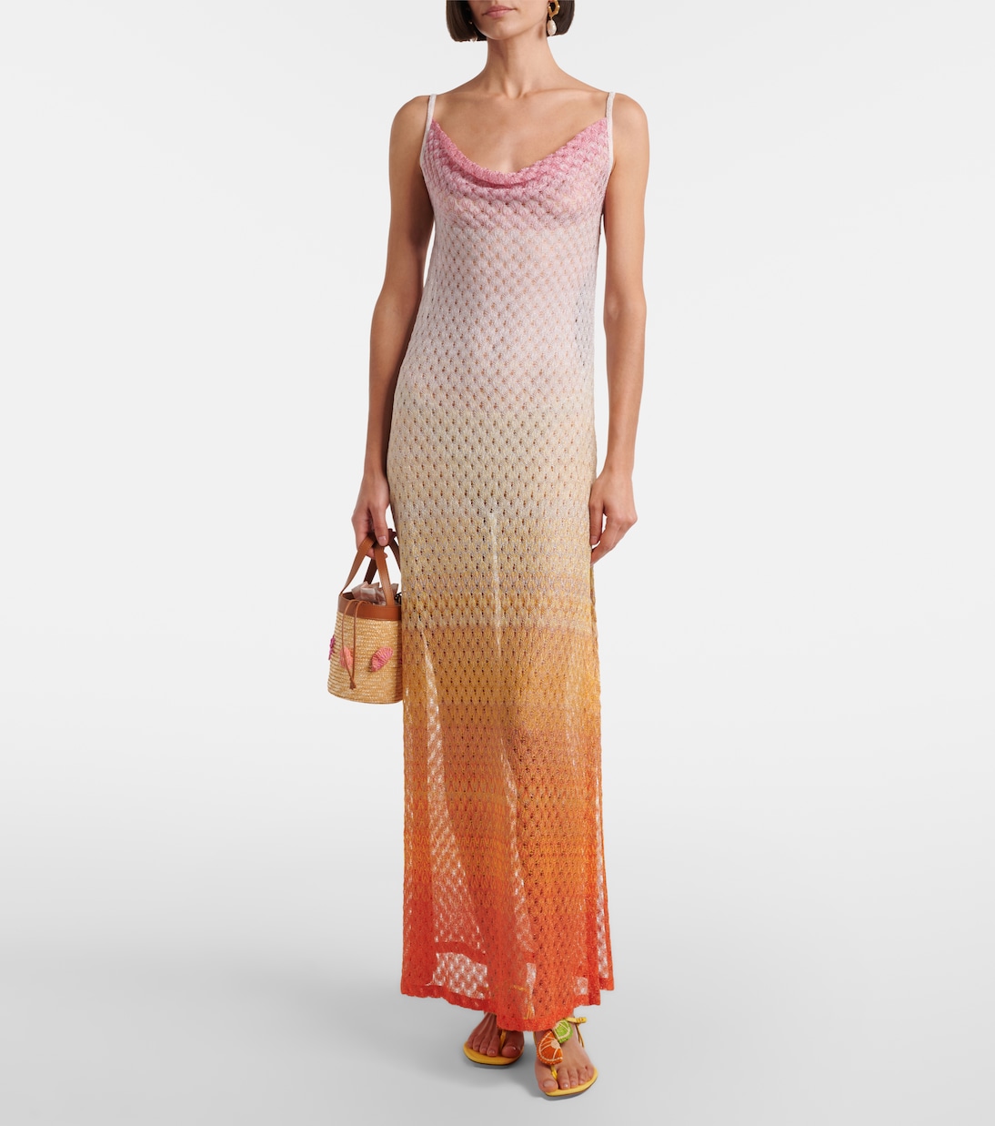 Citrus Sugar raffia slingback sandals | Aquazzura