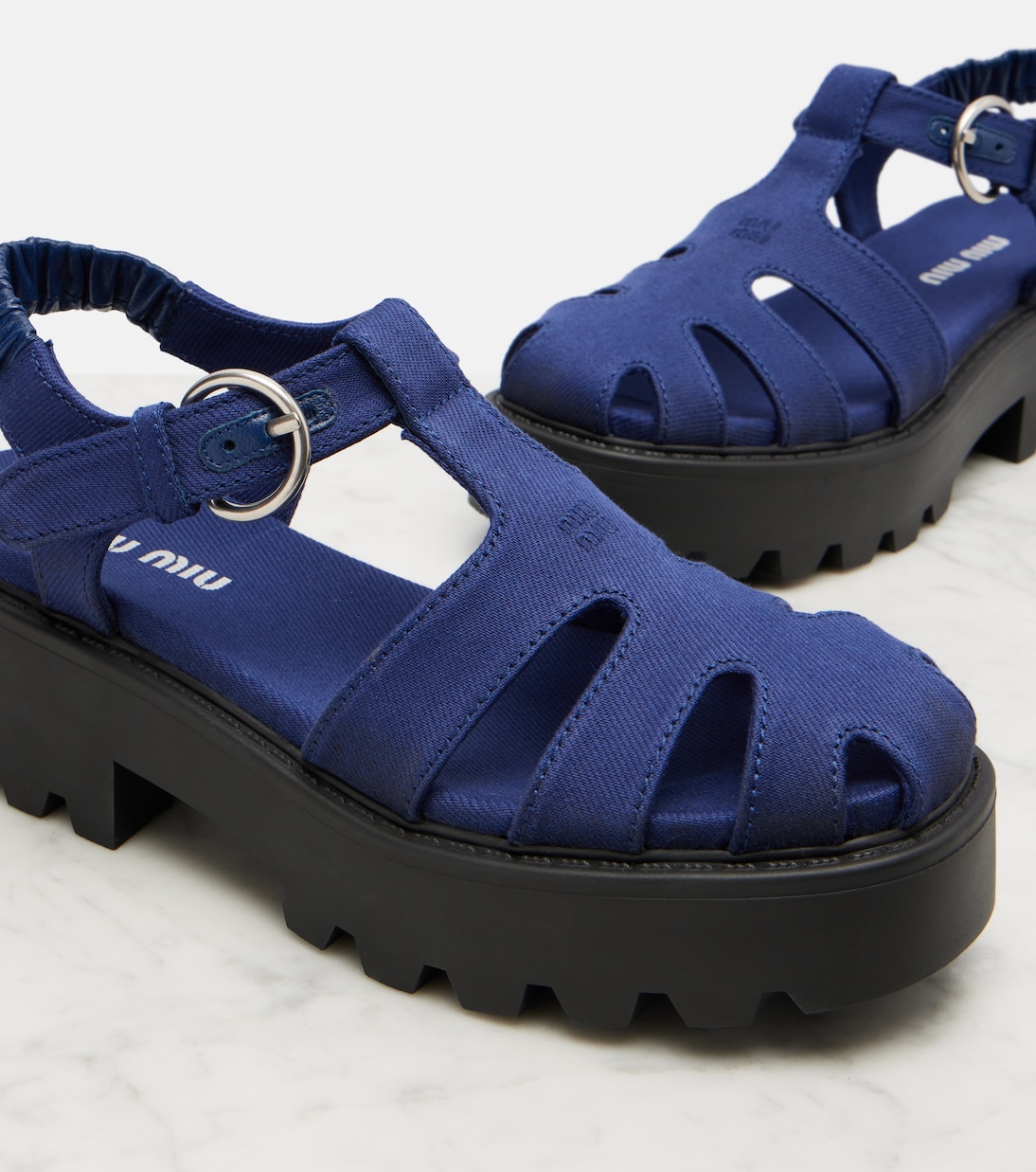 Platform slingback sandals | Miu Miu