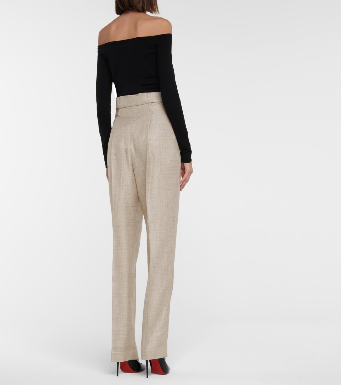 Pantalon Collins en laine, soie et lin | Gabriela Hearst
