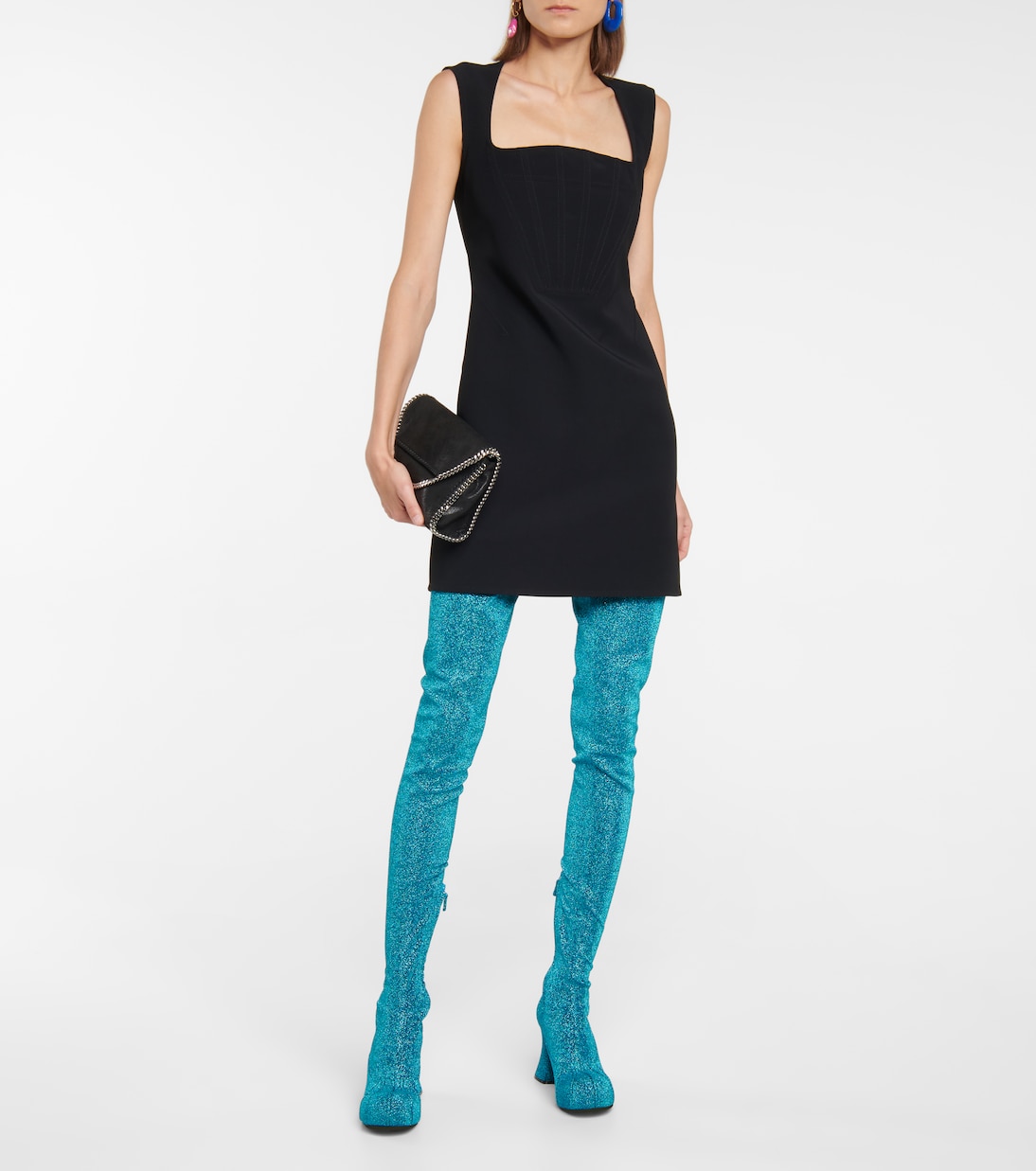 Groove Lurex® over-the-knee boots | Stella McCartney