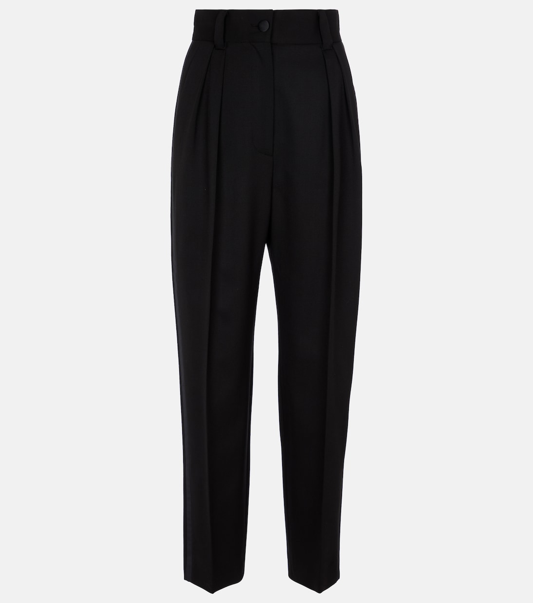 Stretch-wool grain-de-poudre pants | Miu Miu