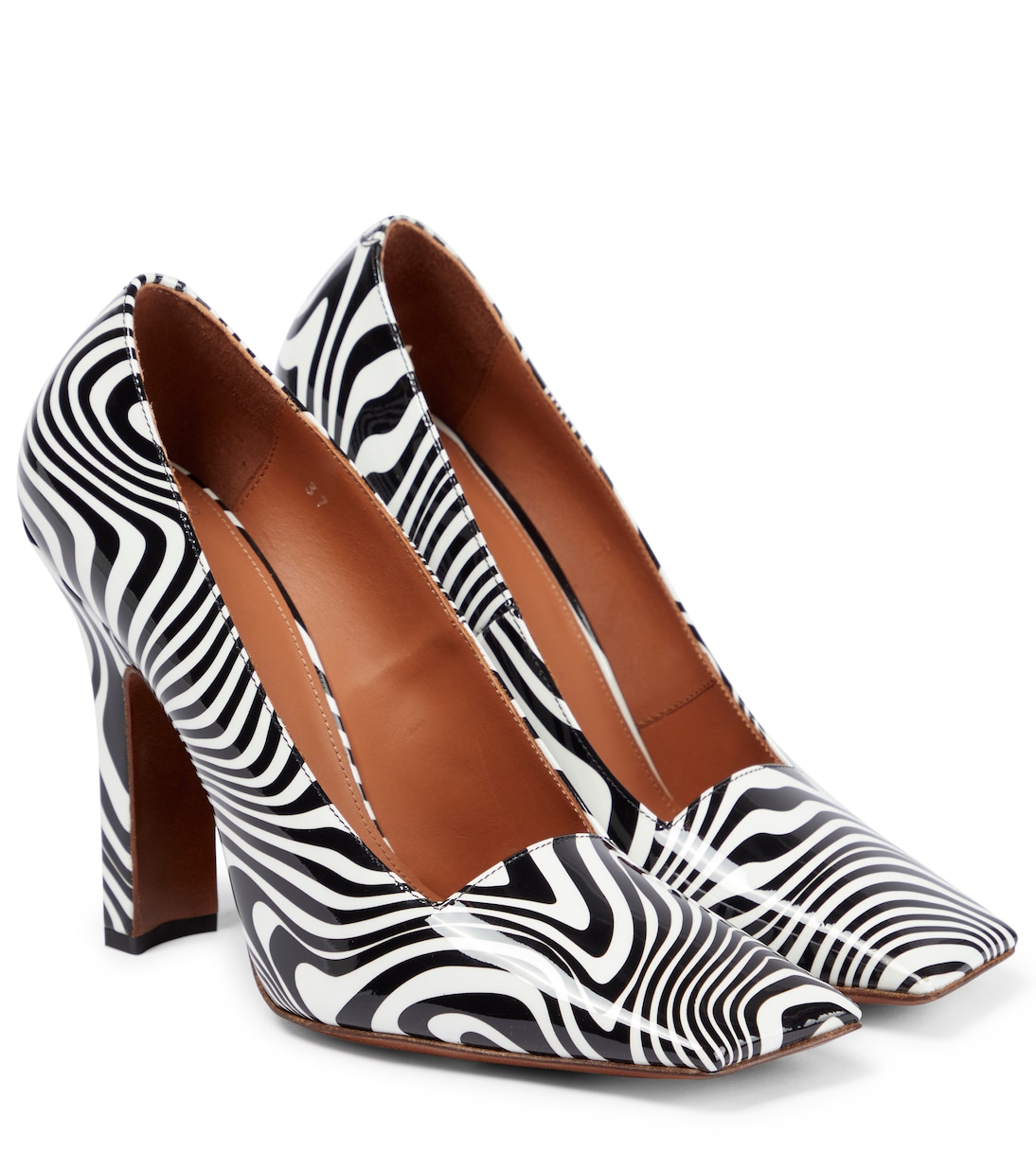 Boomerang zebra-print leather pumps | Vetements