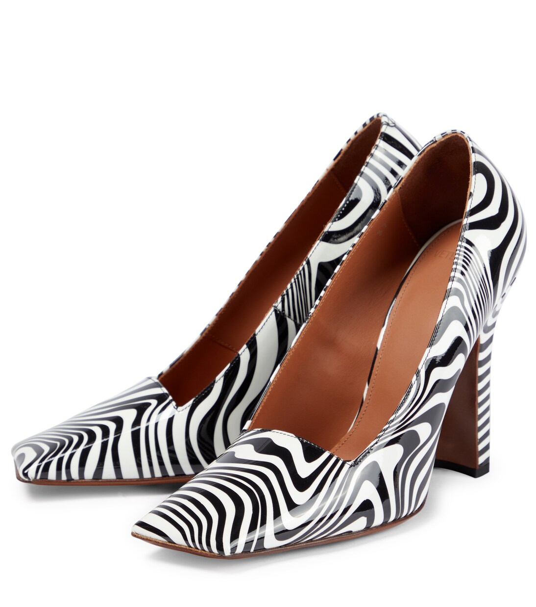 Boomerang zebra-print leather pumps | Vetements