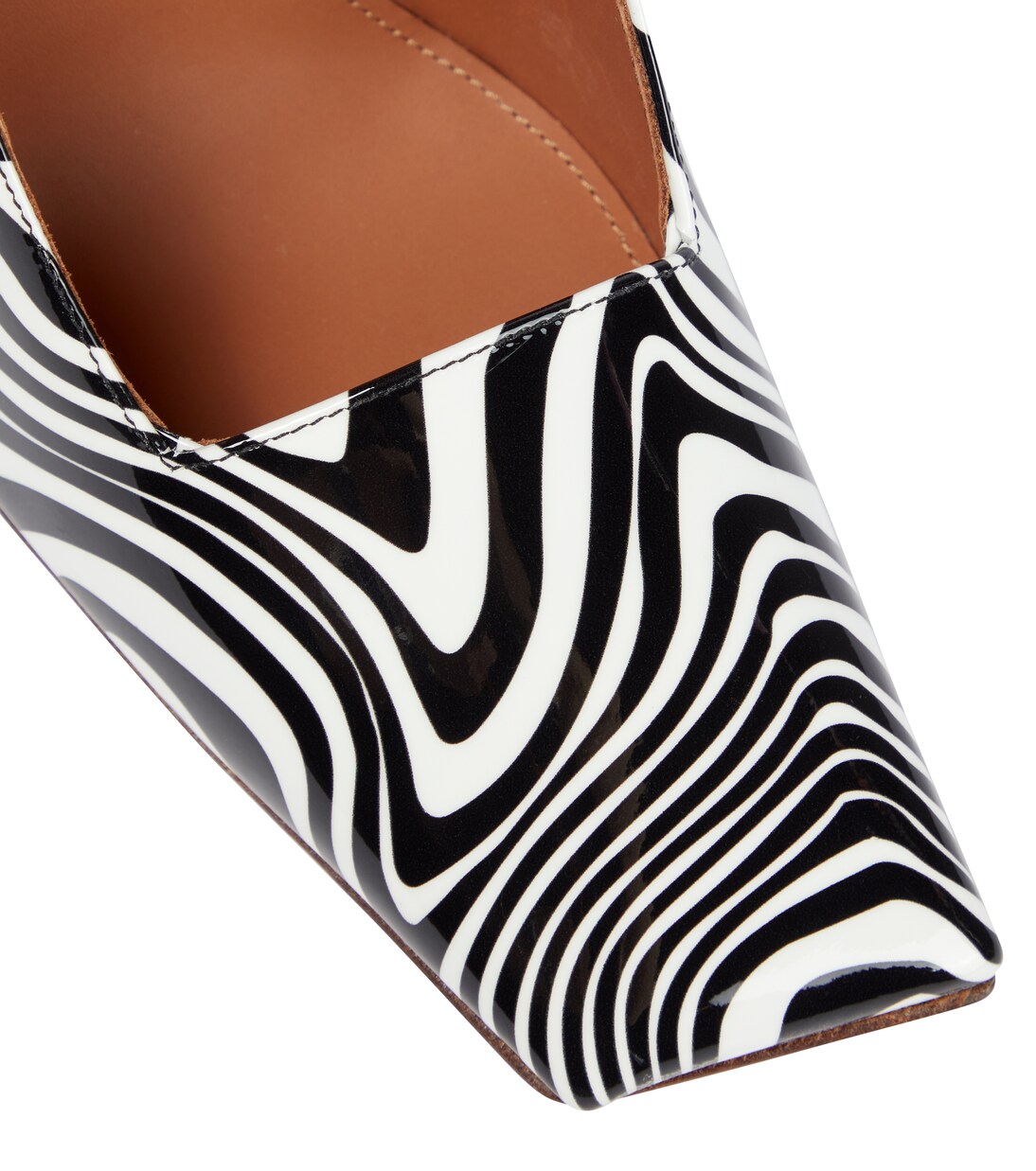 Boomerang zebra-print leather pumps | Vetements
