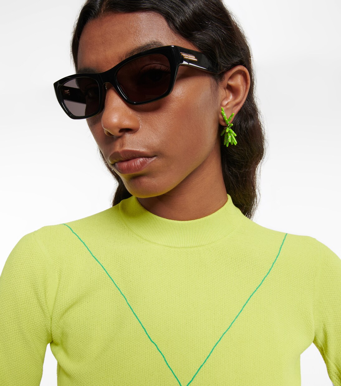 Gafas de sol de acetato rectangulares | Bottega Veneta