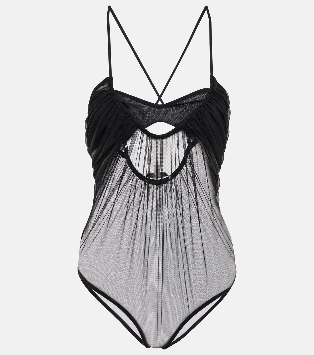Cutout tulle bodysuit | Nensi Dojaka