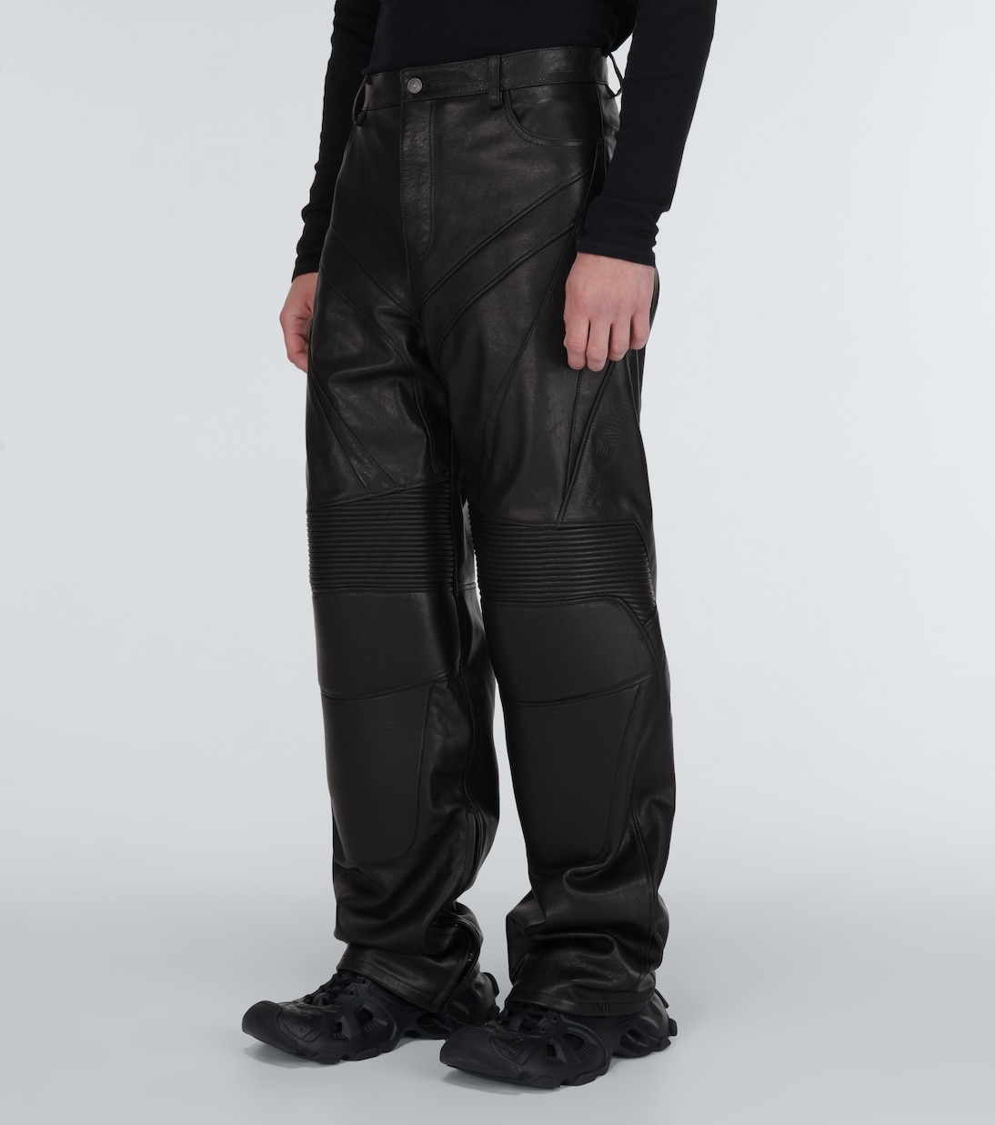 Pantaloni biker in pelle | Balenciaga