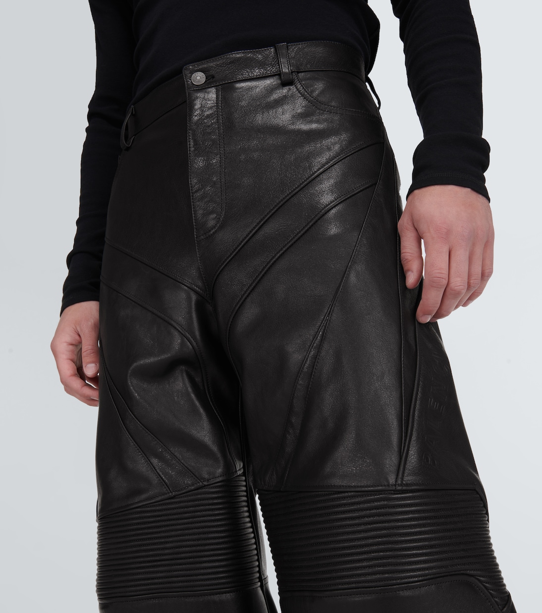 Pantaloni biker in pelle | Balenciaga