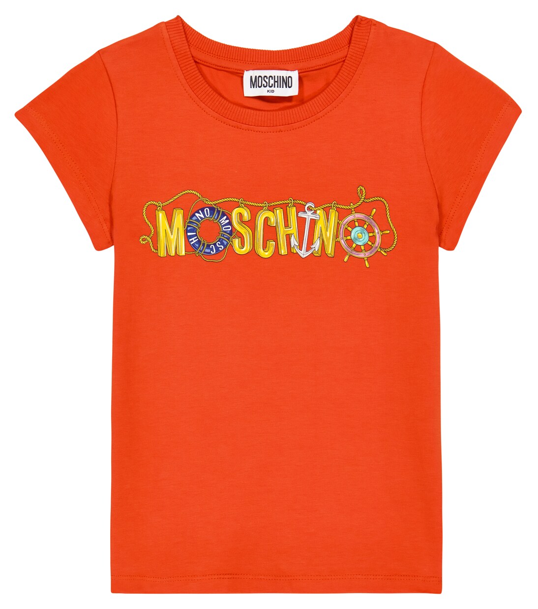 Logo cotton-blend jersey T-shirt | Moschino Kids