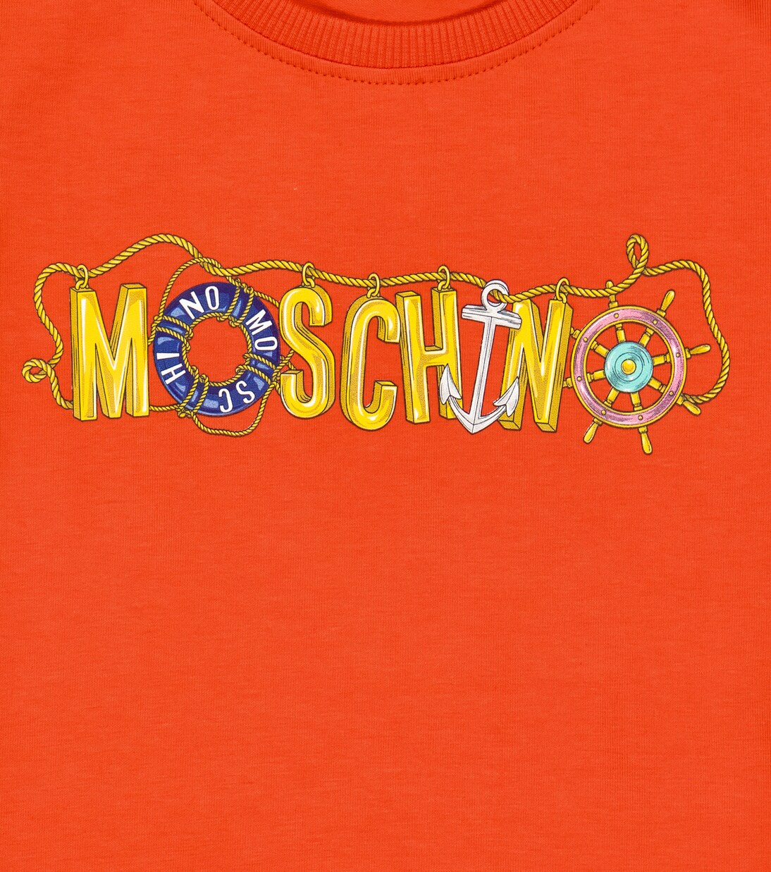 Logo cotton-blend jersey T-shirt | Moschino Kids