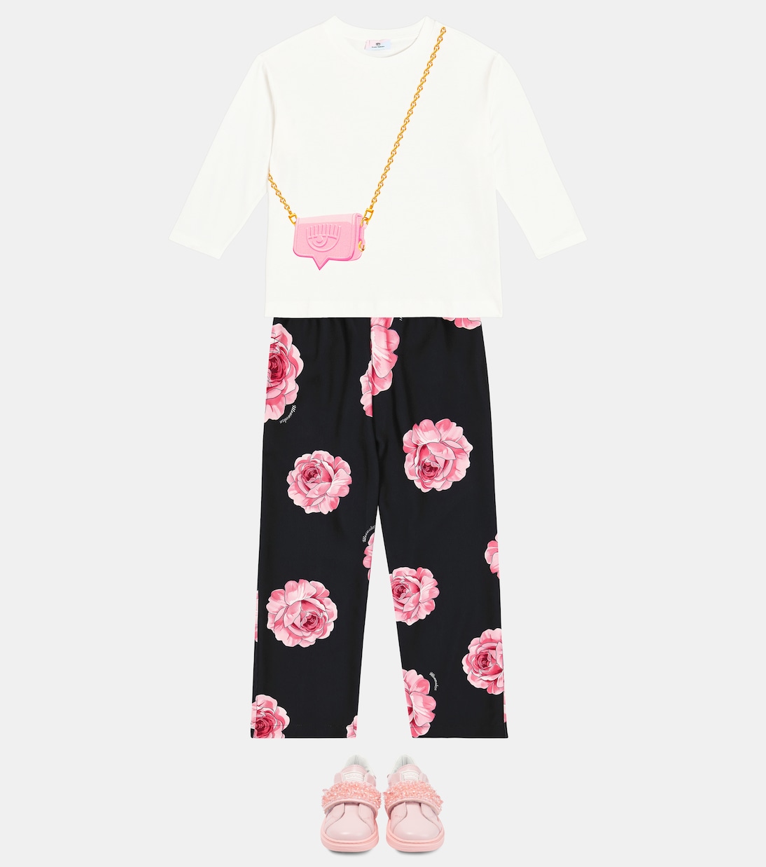 Pantaloni in cady con stampa | Monnalisa