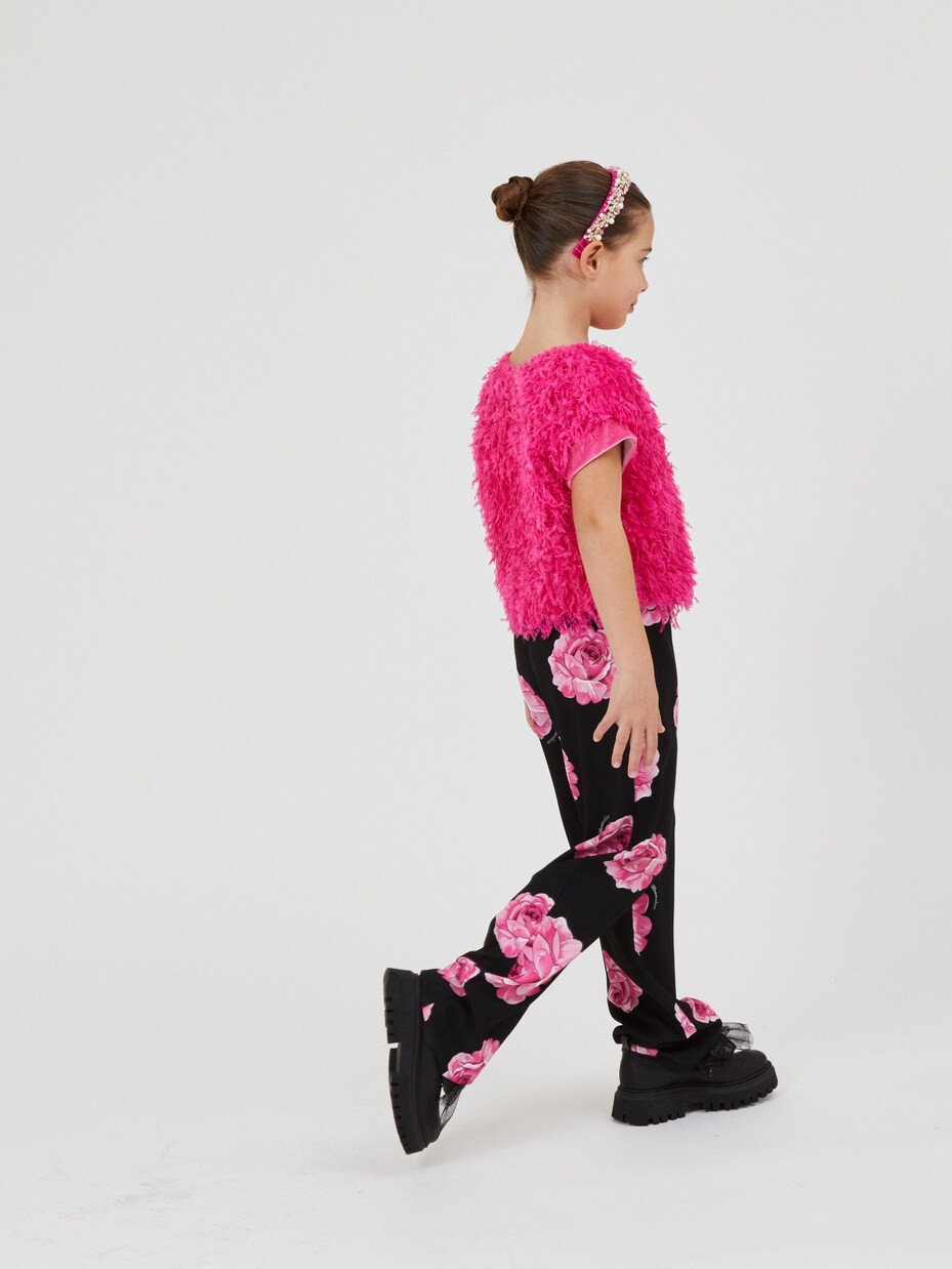 Pantaloni in cady con stampa | Monnalisa