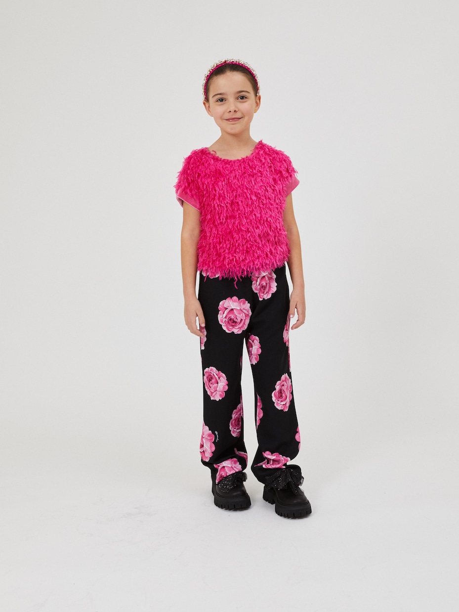 Pantaloni in cady con stampa | Monnalisa