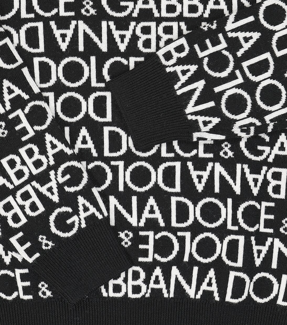 Logo intarsia virgin wool sweater | Dolce&Gabbana Kids
