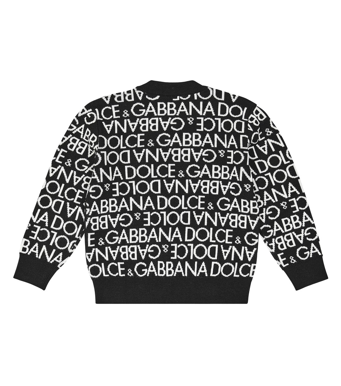 Logo intarsia virgin wool sweater | Dolce&Gabbana Kids