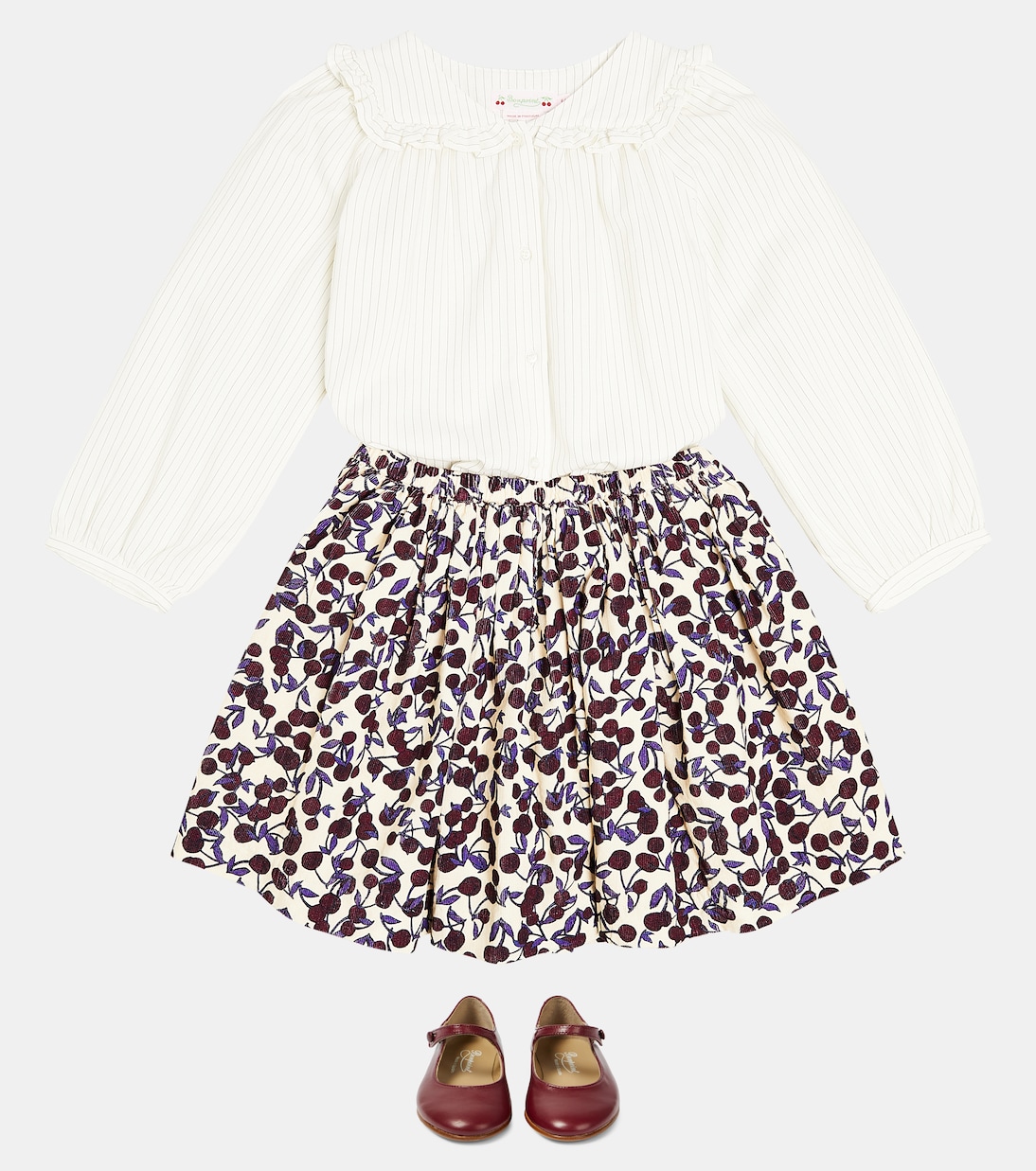 Suzon printed corduroy skirt  | Bonpoint