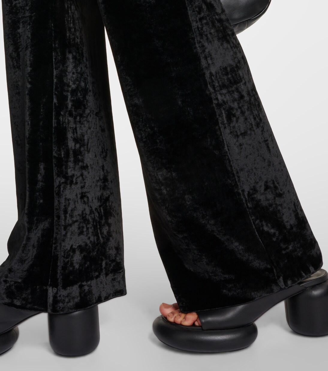 Weite High-Rise-Hose aus Samt | Jil Sander