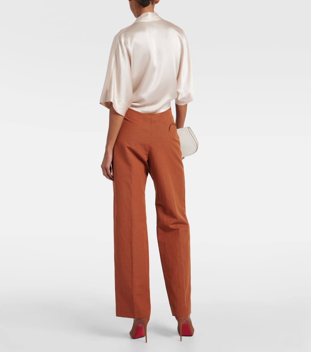 Tie-front silk charmeuse top | The Sei