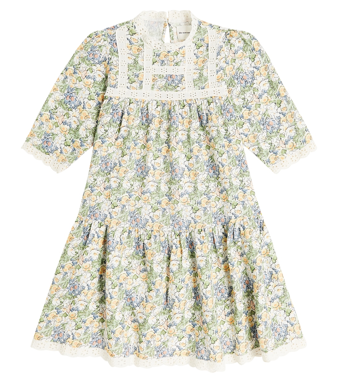 Beverly lace-trimmed floral linen dress | The New Society