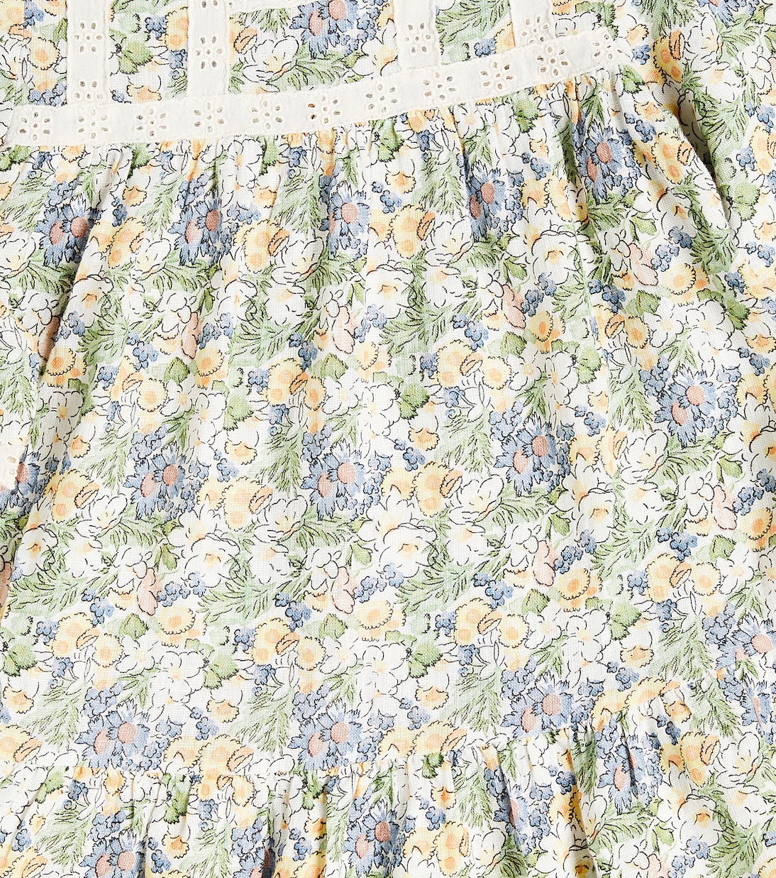Beverly lace-trimmed floral linen dress | The New Society