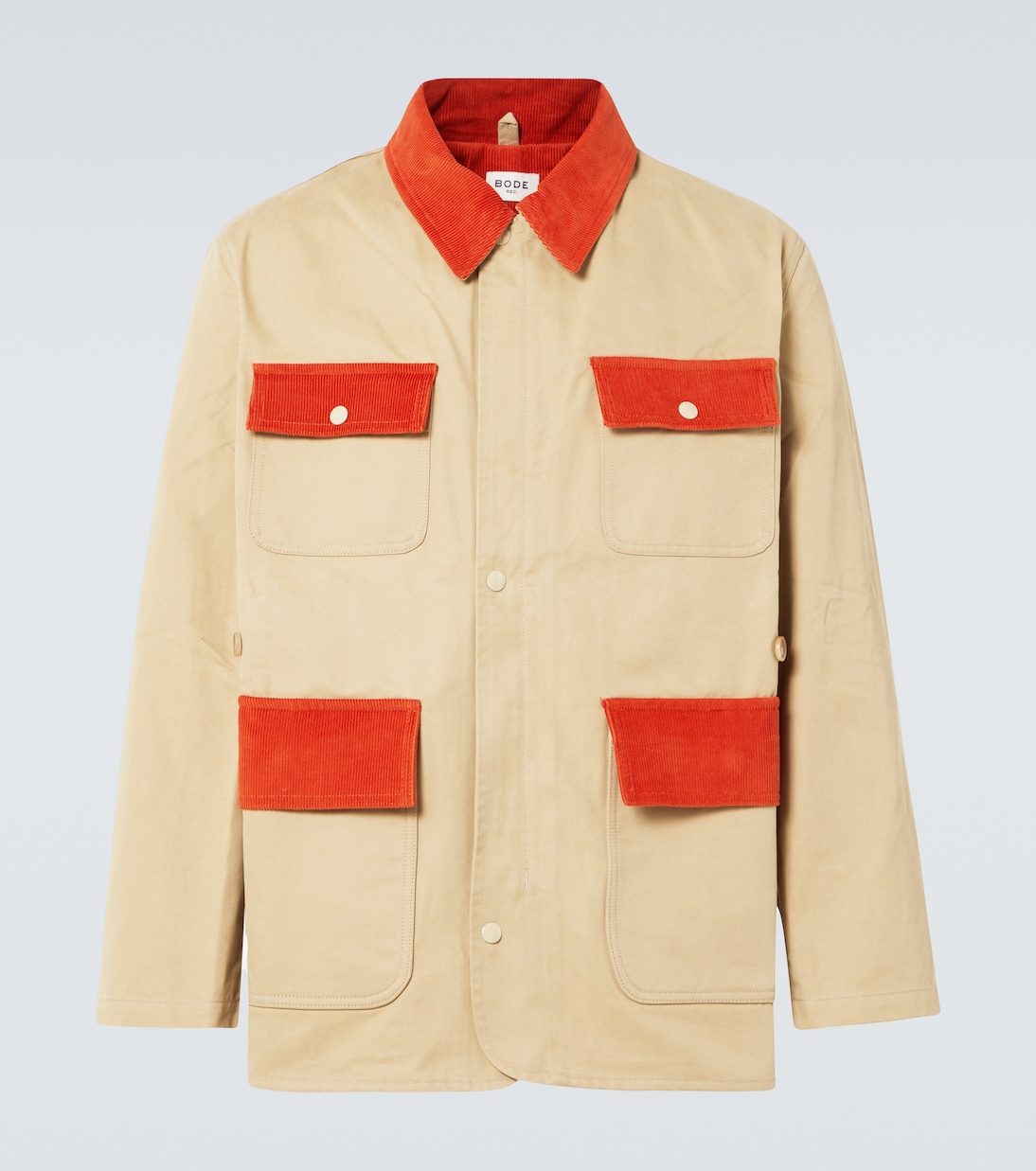 Corduroy-trimmed cotton twill field jacket | Bode