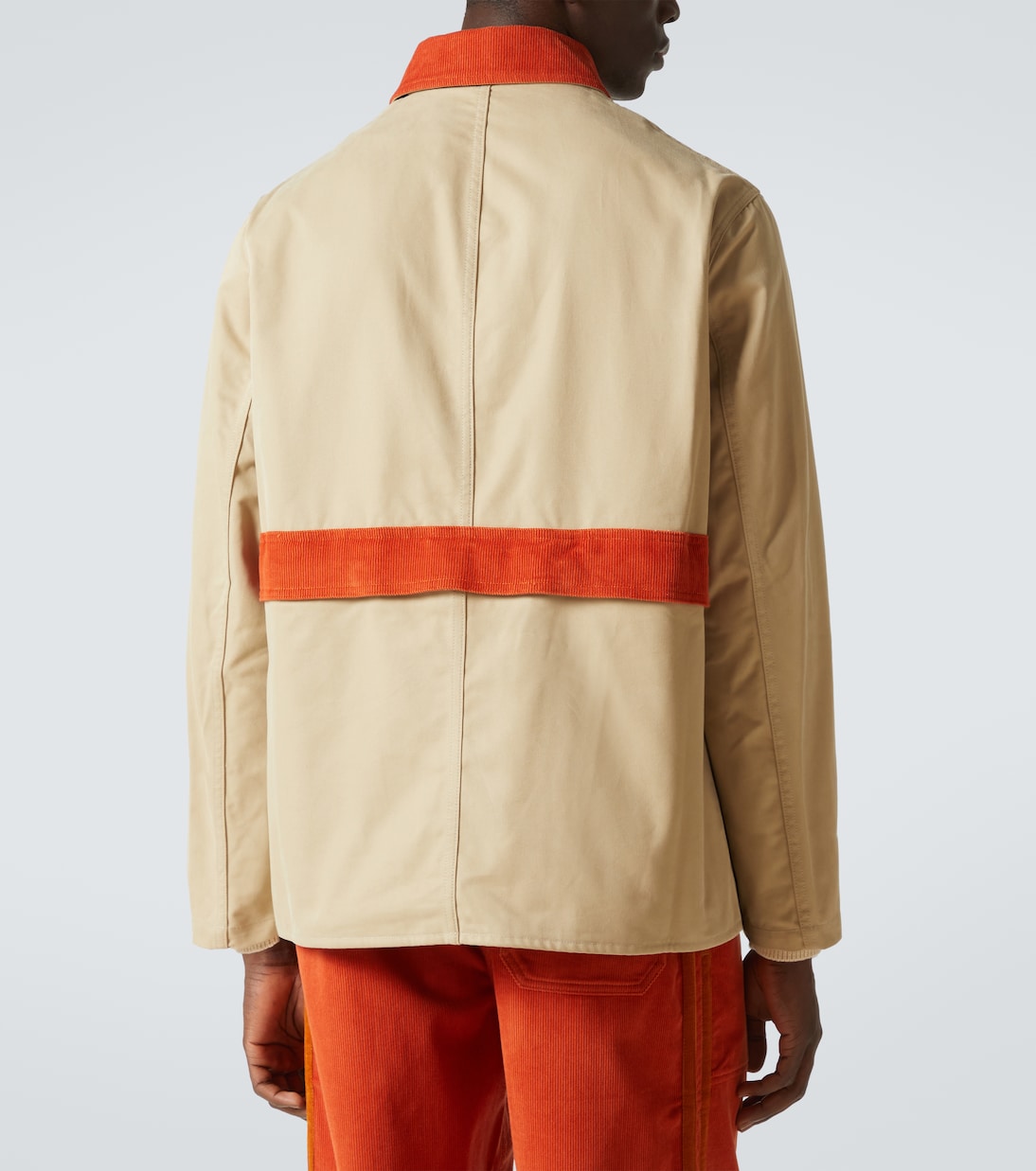 Corduroy-trimmed cotton twill field jacket | Bode