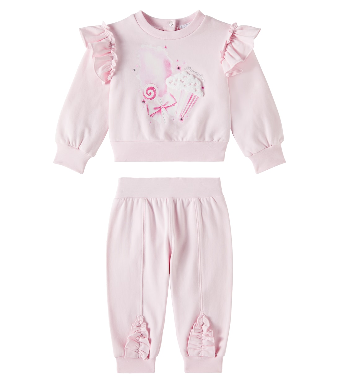 Baby printed cotton-blend set | Monnalisa