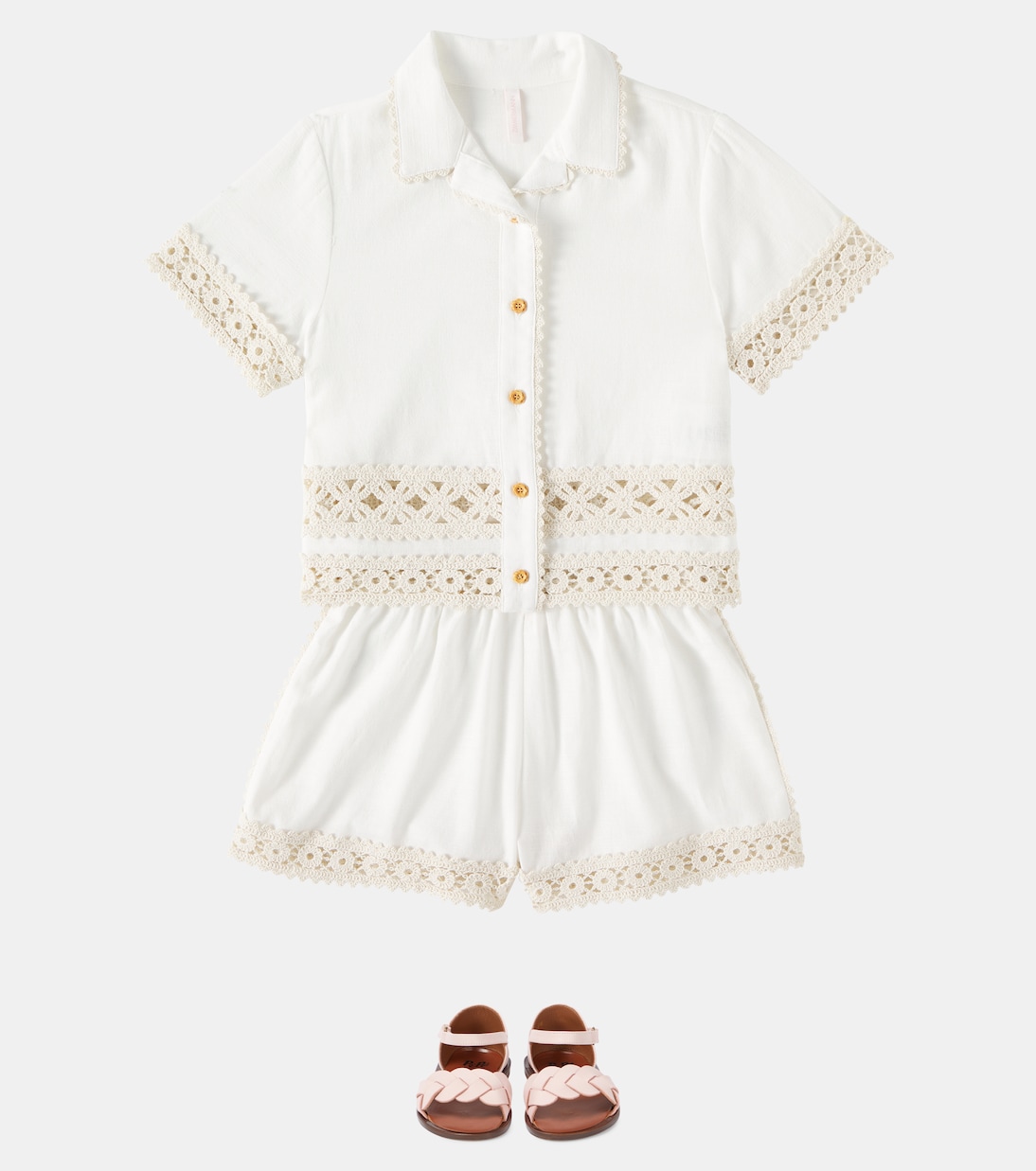 Wylie cotton shorts | Zimmermann Kids