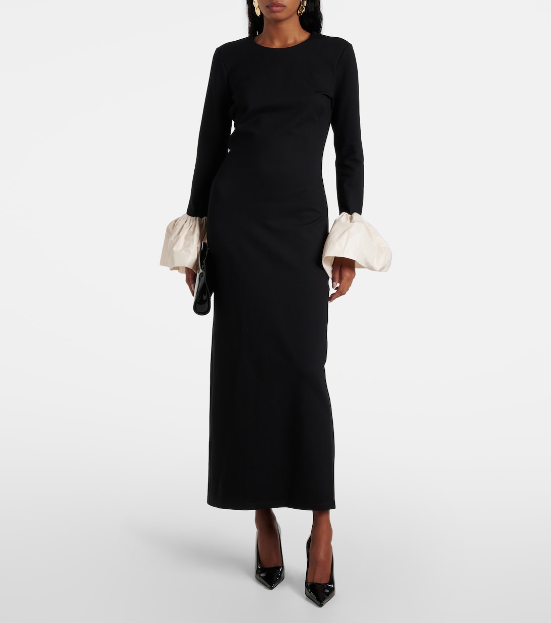 Abito lungo Hawthorne con taffetà | Staud