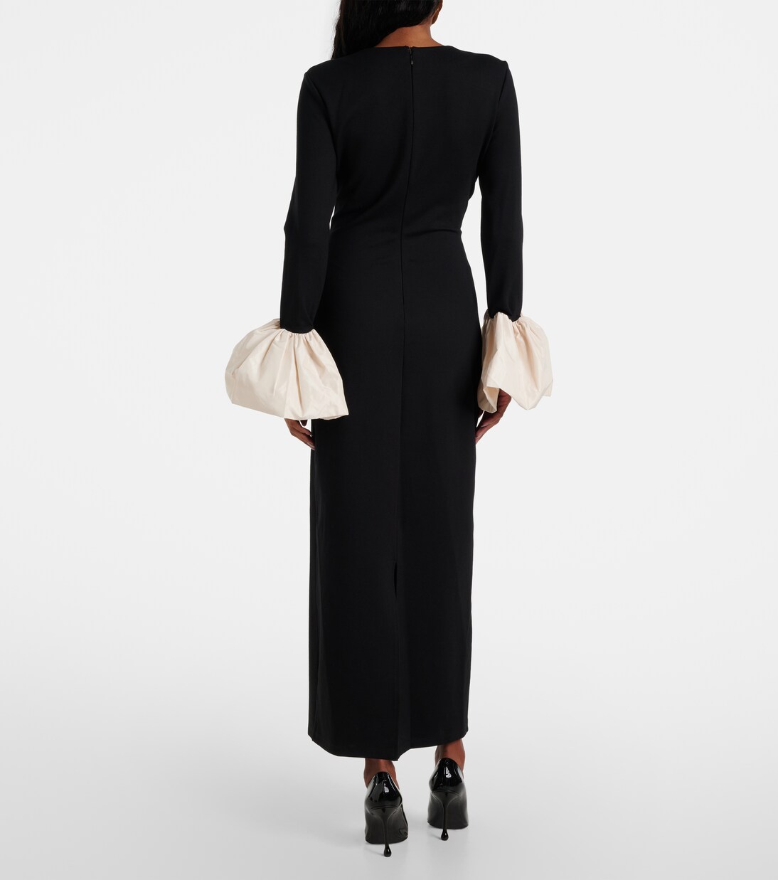 Abito lungo Hawthorne con taffetà | Staud