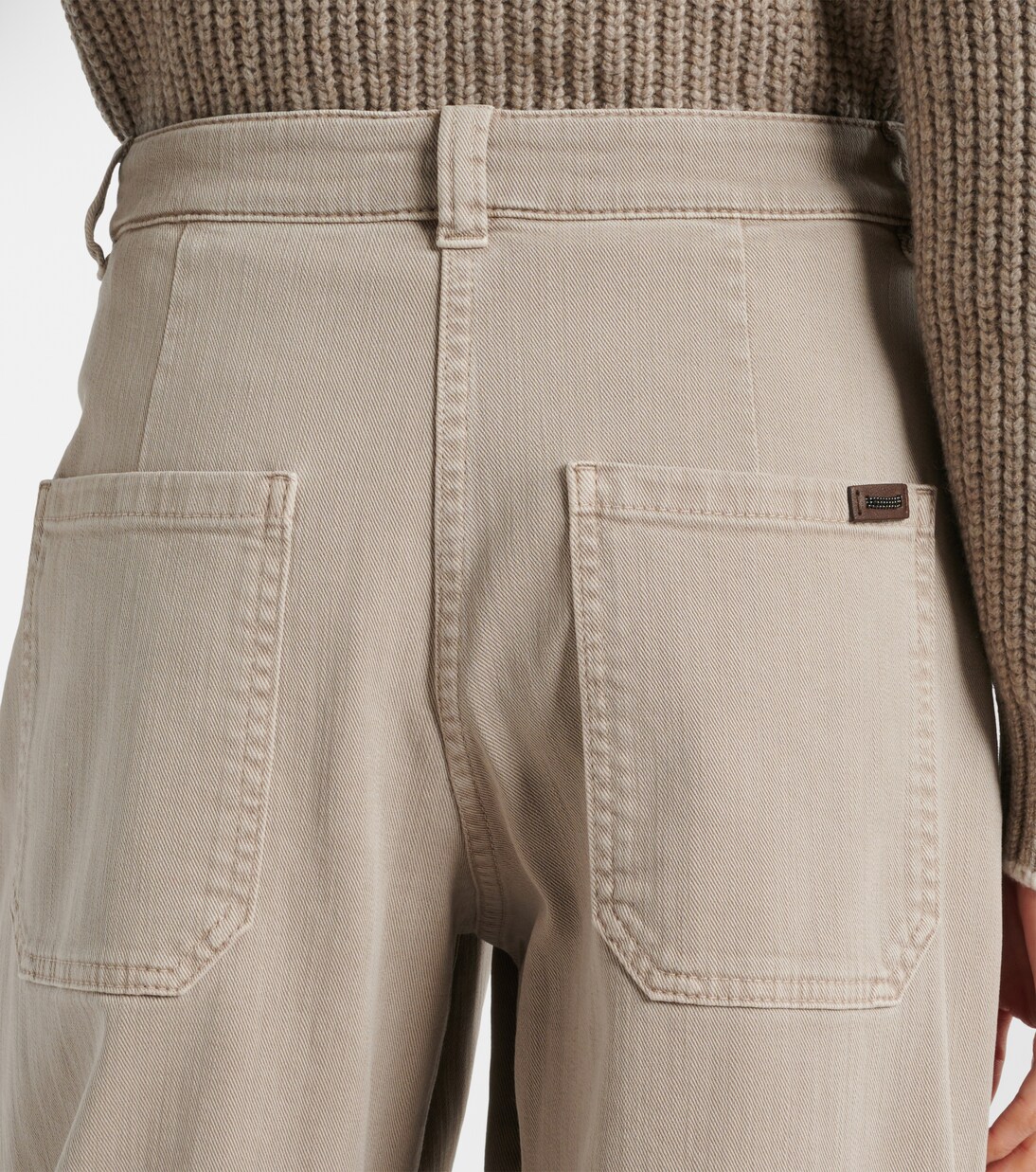 Jeans anchos de tiro medio | Brunello Cucinelli