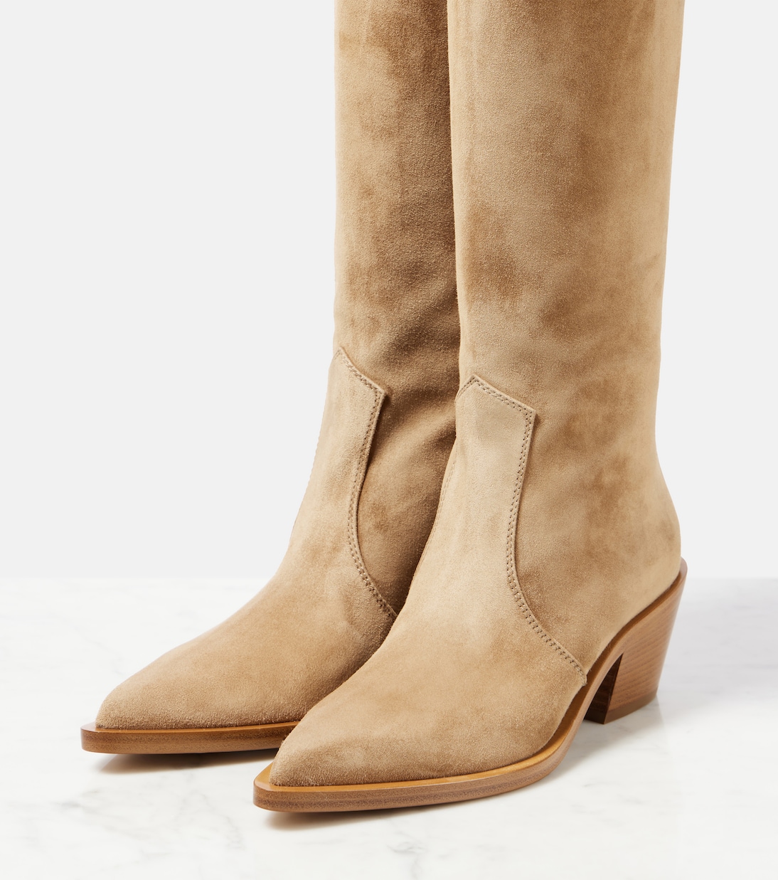 Westernstiefel 45 aus Veloursleder | Gianvito Rossi