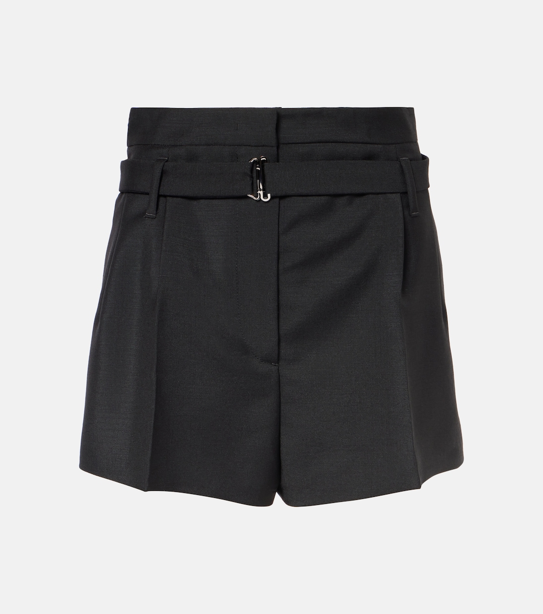 Belted mohair and wool shorts | Prada